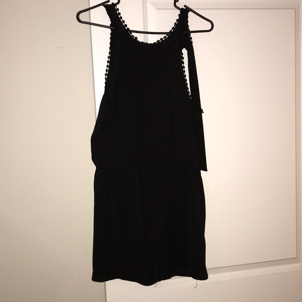 Black Blue Rain Romper.